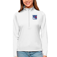 New York Rangers Antigua Women's Tribute Quarter-Zip Pullover Top -  NHL Pullover