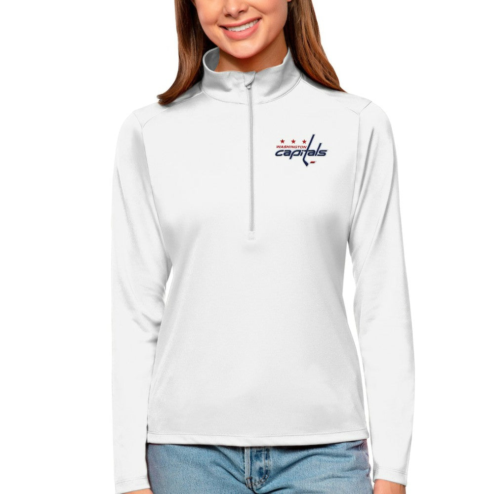 Washington Capitals Antigua Women's Tribute Quarter-Zip Pullover Top -  NHL Pullover