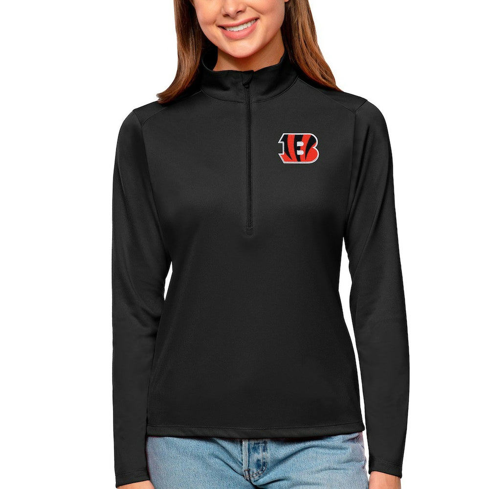 Cincinnati Bengals Antigua Women's Tribute Half-Zip Top | NFL Hot