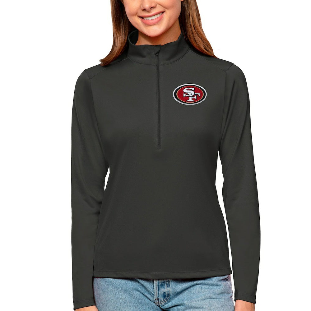San Francisco 49ers Antigua Women's Tribute Half-Zip Top | NFL Outlet