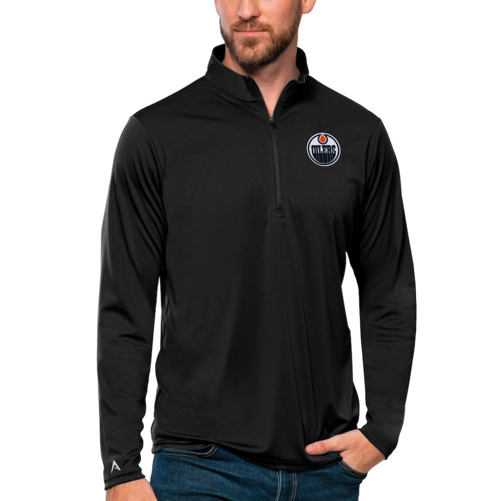 Edmonton Oilers Antigua Tribute Quarter-Zip Pullover Top -  NHL Pullover