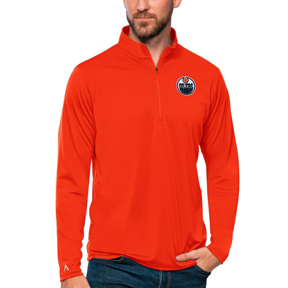 Edmonton Oilers Antigua Tribute Quarter-Zip Pullover Top -  NHL Pullover