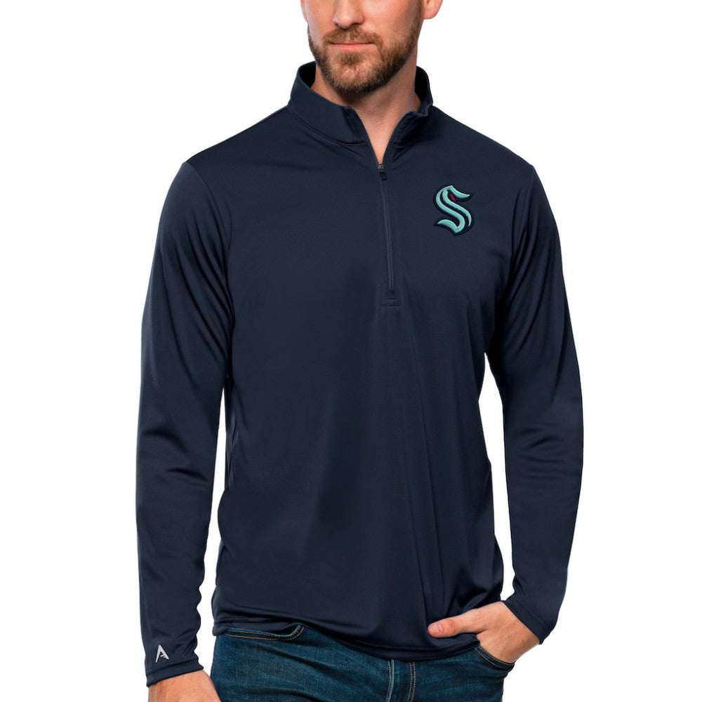 Seattle Kraken Antigua Tribute Quarter-Zip Pullover Top -  NHL Pullover