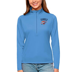 Blue Oklahoma City Thunder Antigua Women's Tribute Half-Zip Top | NBA