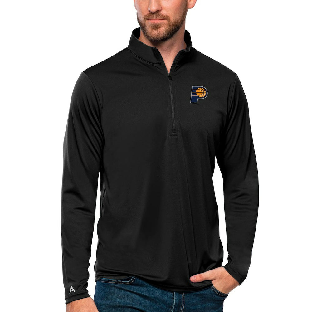 Black Indiana Pacers Antigua Tribute Quarter-Zip Pullover Top | NBA