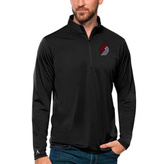 Black Portland Trail Blazers Antigua Tribute Quarter-Zip Pullover Top | NBA