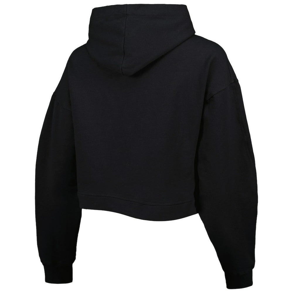 Black Boston Celtics Lusso Women's Layla World Tour Cropped Pullover Hoodie | NBA