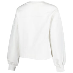 White Chicago Bulls Lusso Women's Lola Ball and Chain Pullover Sweatshirt | NBA