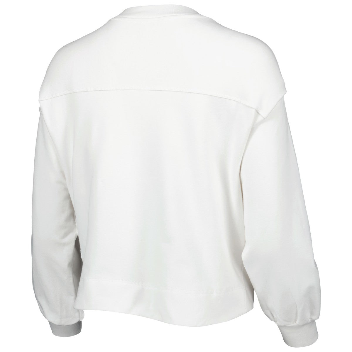 White Los Angeles Lakers Lusso Women's Lola Ball and Chain Pullover Sweatshirt | NBA