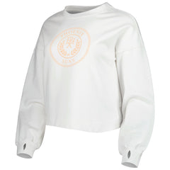 White Phoenix Suns Lusso Women's Lola Ball and Chain Pullover Sweatshirt | NBA