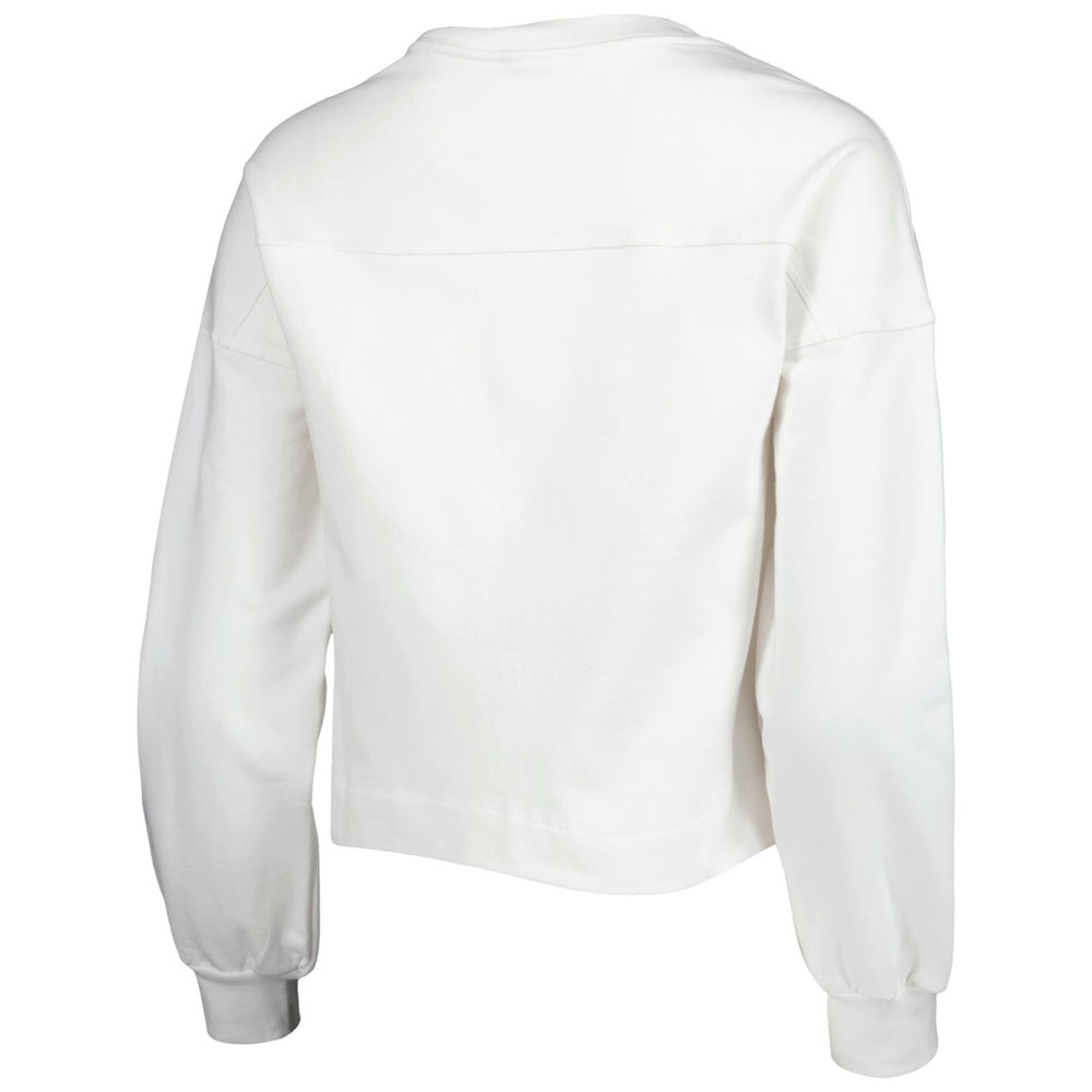 White Phoenix Suns Lusso Women's Lola Ball and Chain Pullover Sweatshirt | NBA