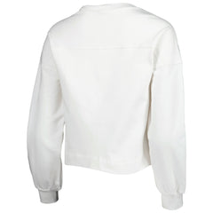 White Phoenix Suns Lusso Women's Lola Ball and Chain Pullover Sweatshirt | NBA