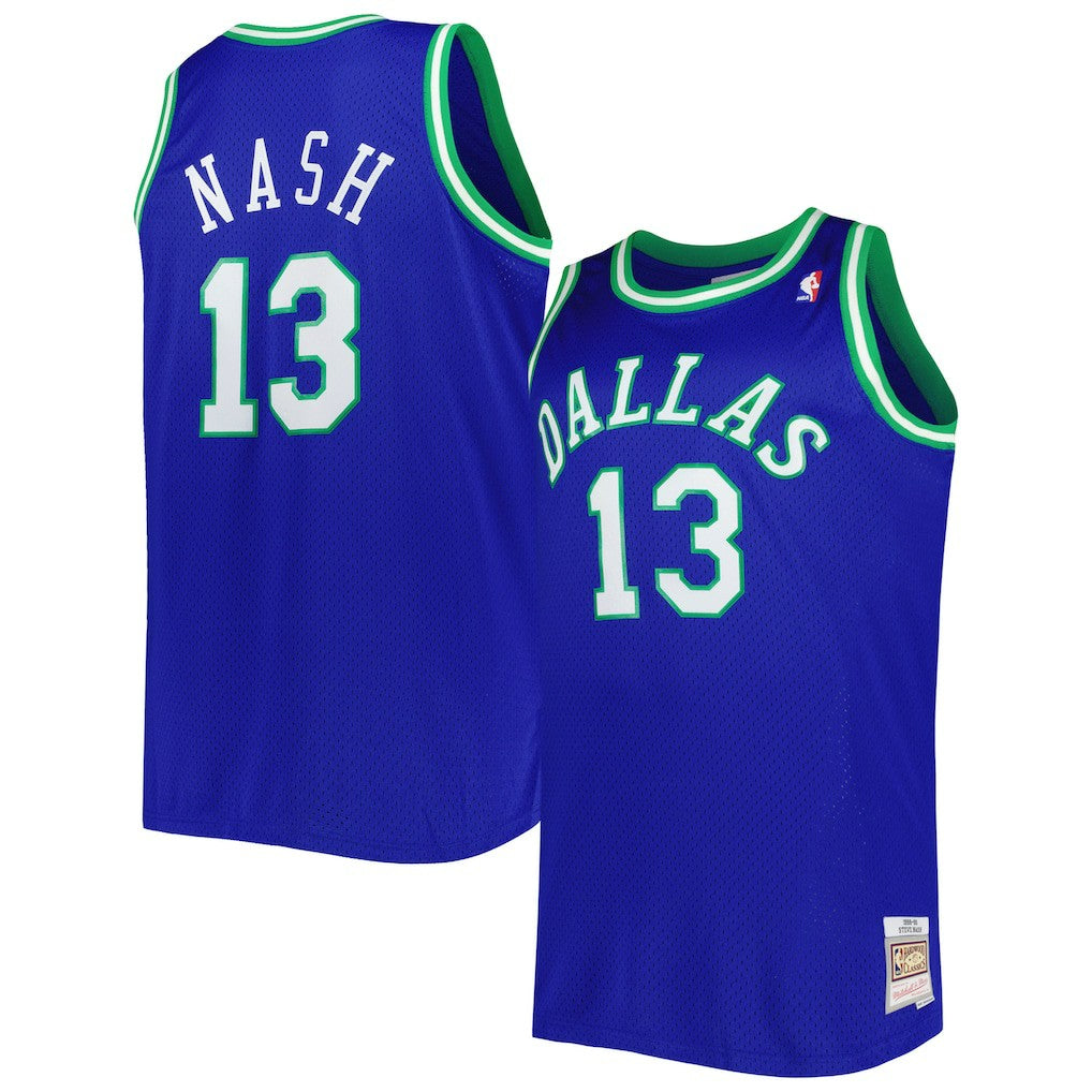 Blue Steve Nash Dallas Mavericks Big & Tall Hardwood Classics 1998/99 Swingman Jersey sale | NBA