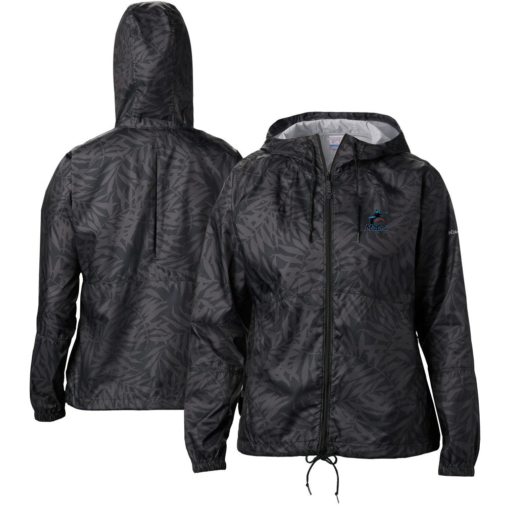 Miami Marlins Columbia Women's Flash Forward Full-Zip Windbreaker Jacket - MLB Jackets