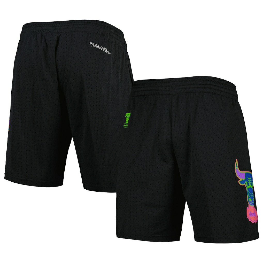 Black Chicago Bulls Hardwood Classics Color Bomb Energy Shorts | NBA