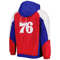 Royal Philadelphia 76ers Starter Body Check Raglan Hoodie Half-Zip Jacket | NBA
