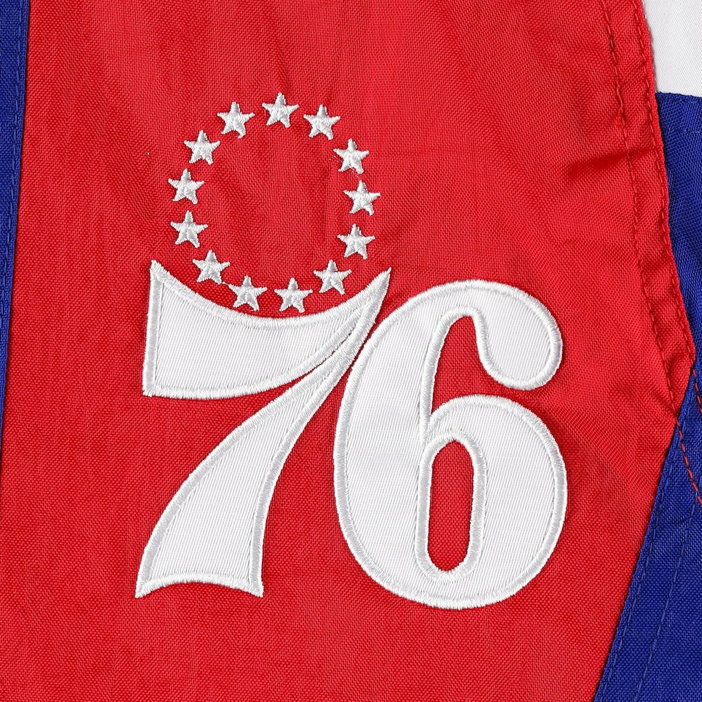 Royal Philadelphia 76ers Starter Body Check Raglan Hoodie Half-Zip Jacket | NBA