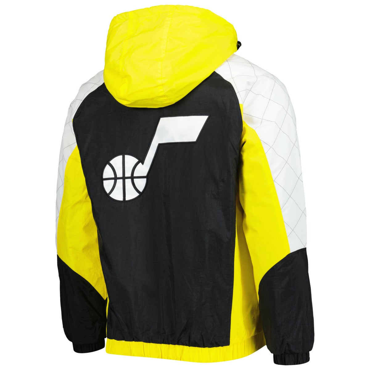 Gold Utah Jazz Starter Body Check Raglan Hoodie Half-Zip Jacket | NBA