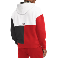 White/Red Chicago Bulls Tommy Jeans Andrew Split Pullover Hoodie | NBA