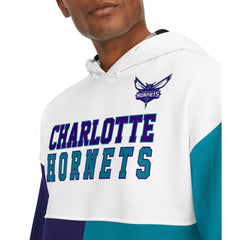 White/Purple Charlotte Hornets Tommy Jeans Andrew Split Pullover Hoodie | NBA