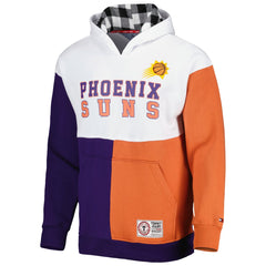 White/Purple Phoenix Suns Tommy Jeans Andrew Split Pullover Hoodie | NBA