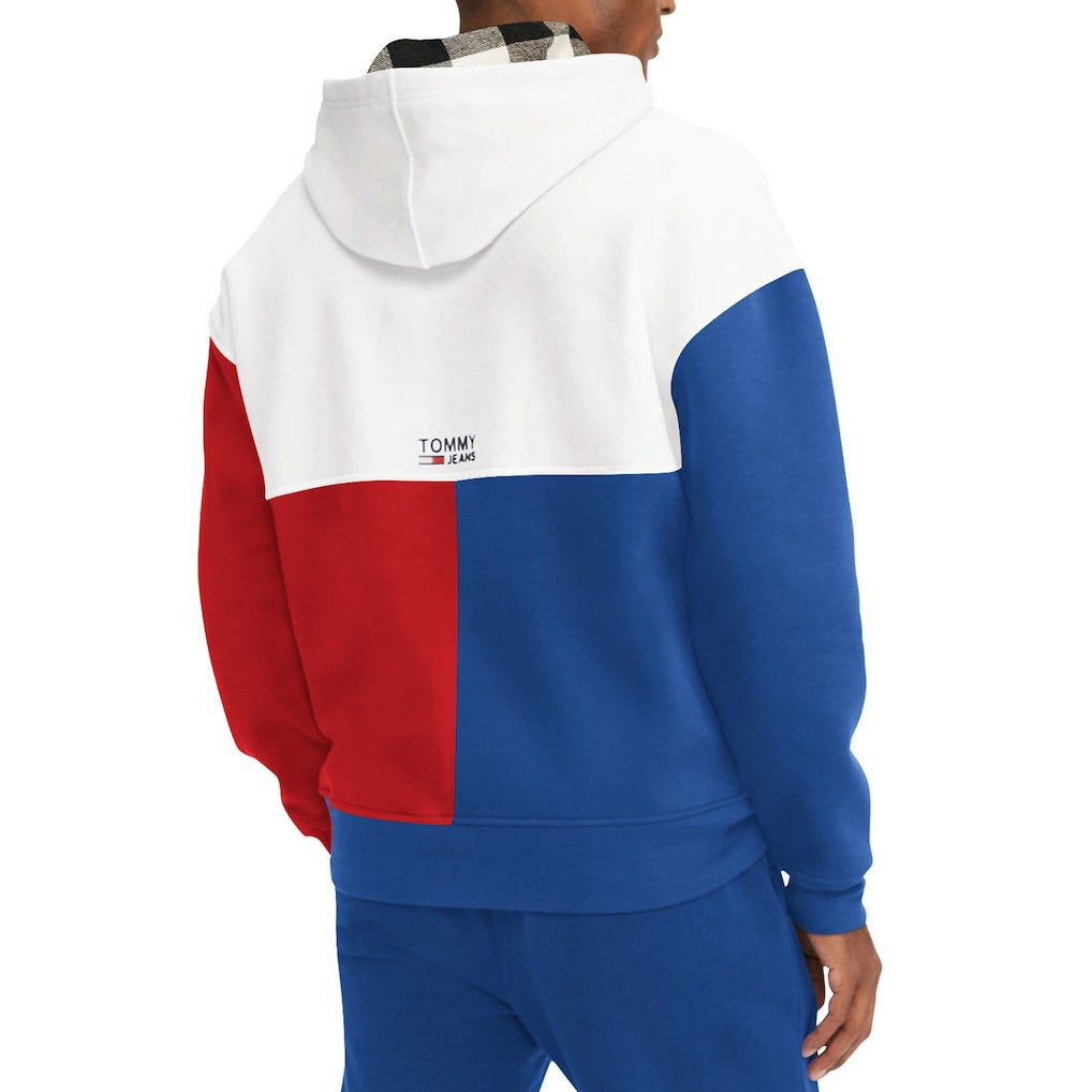 White/Red Philadelphia 76ers Tommy Jeans Andrew Split Pullover Hoodie | NBA