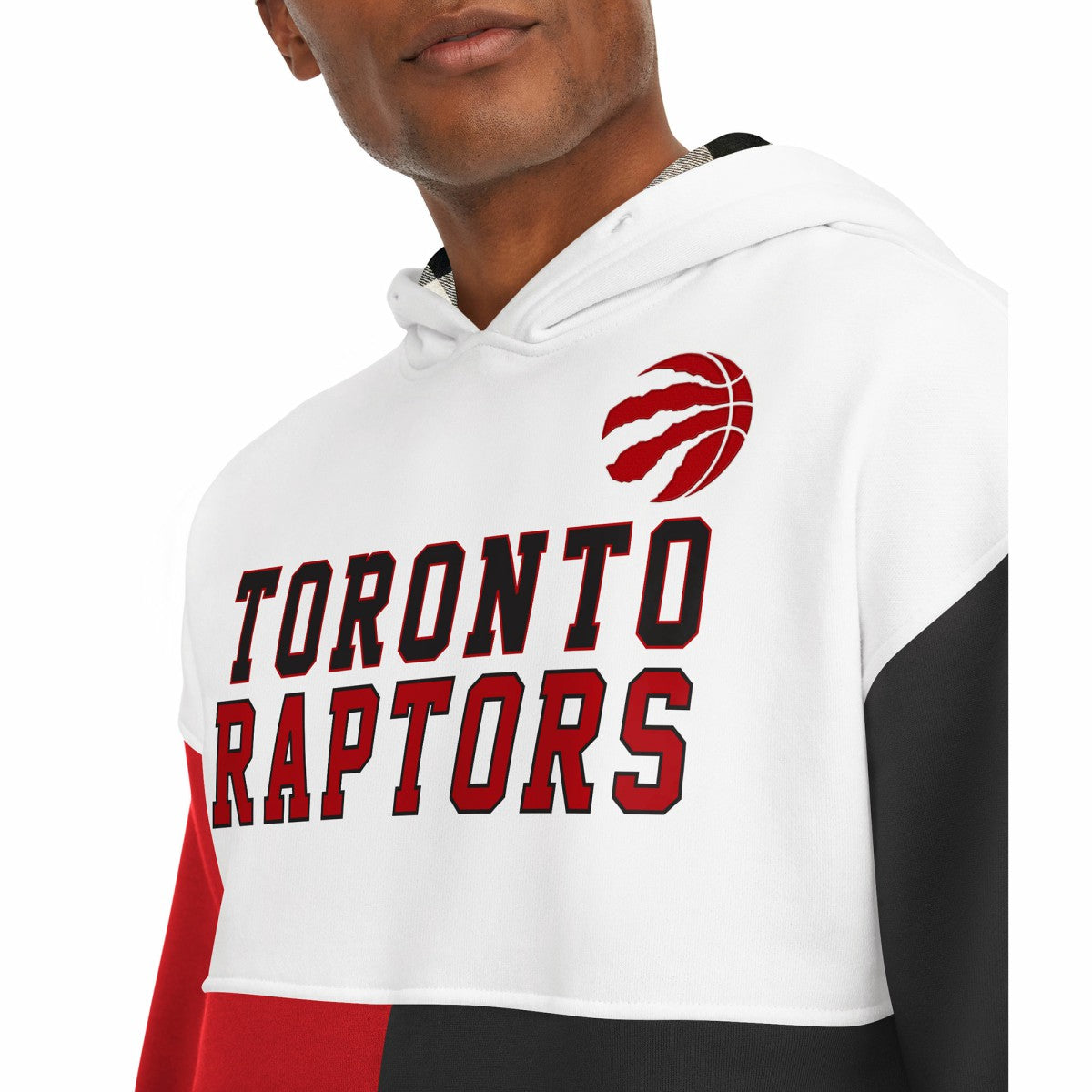 White/Red Toronto Raptors Tommy Jeans Andrew Split Pullover Hoodie | NBA