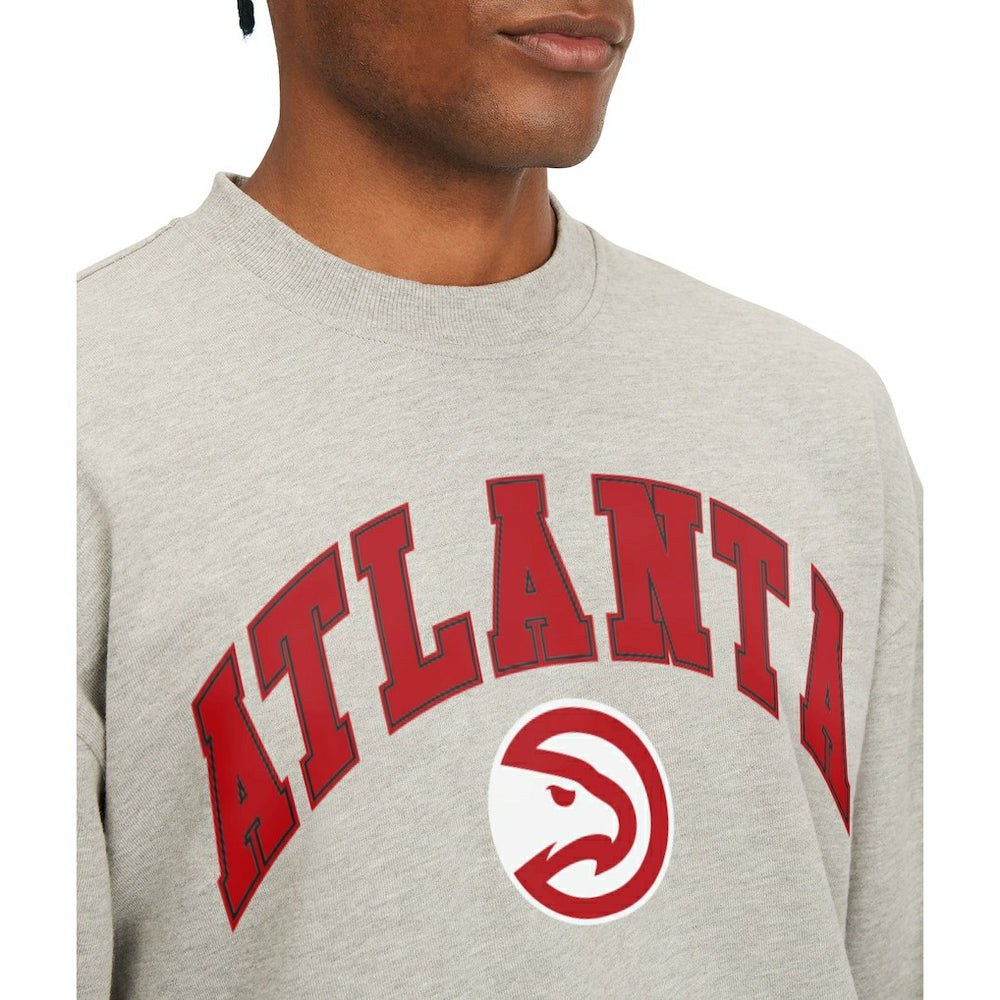 Gray Atlanta Hawks Tommy Jeans James Patch Pullover Sweatshirt | NBA