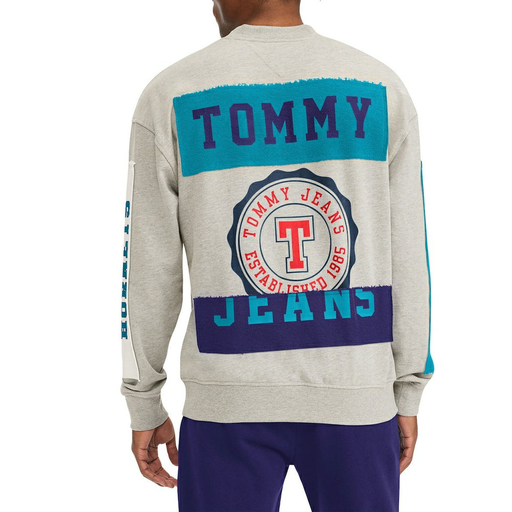Gray Charlotte Hornets Tommy Jeans James Patch Pullover Sweatshirt | NBA