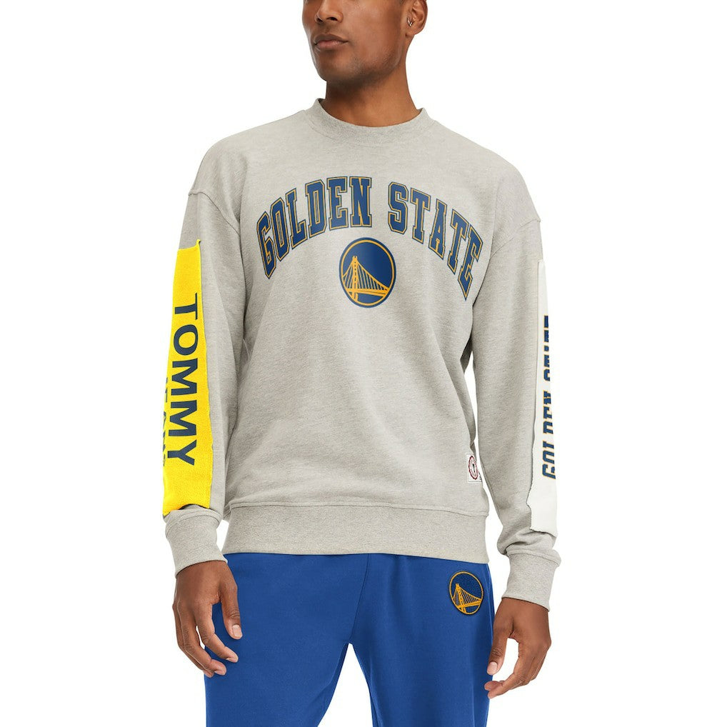 Gray Golden State Warriors Tommy Jeans James Patch Pullover Sweatshirt sale | NBA