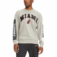 Gray Miami Heat Tommy Jeans James Patch Pullover Sweatshirt | NBA