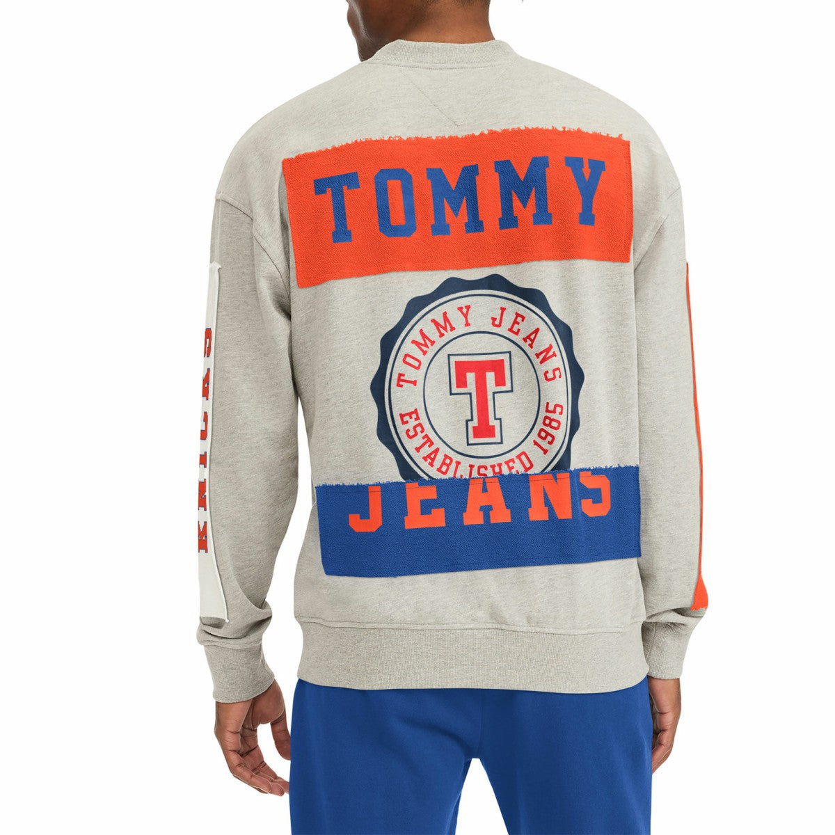 Gray New York Knicks Tommy Jeans James Patch Pullover Sweatshirt | NBA