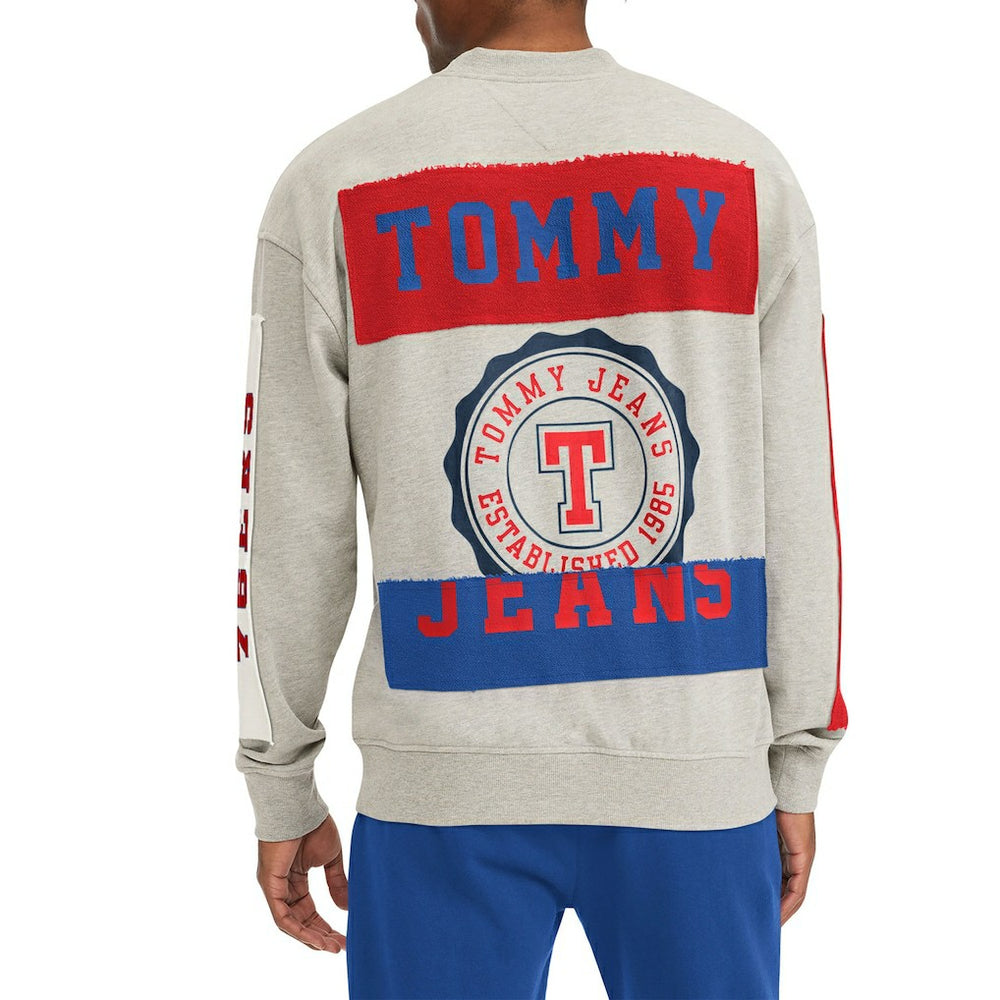 Gray Philadelphia 76ers Tommy Jeans James Patch Pullover Sweatshirt | NBA