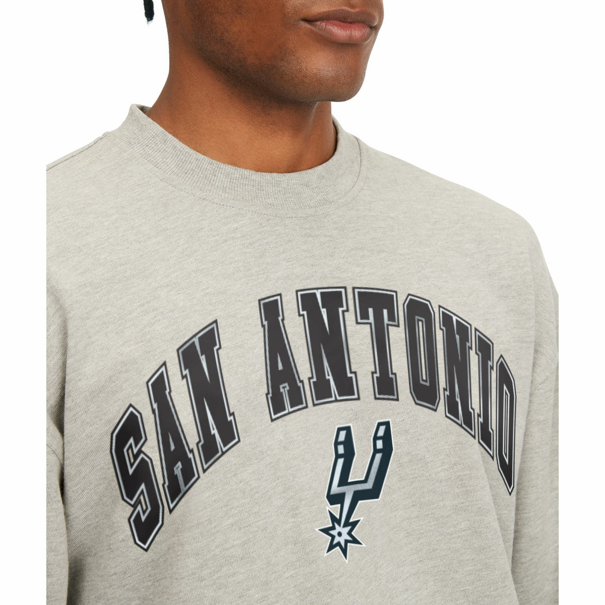 Gray San Antonio Spurs Tommy Jeans James Patch Pullover Sweatshirt | NBA