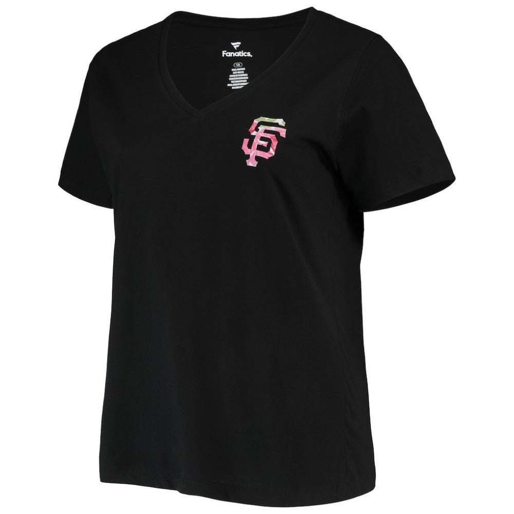 San Francisco Giants Women's Plus Size #1 Mom 2-Hit V-Neck T-Shirt - MLB T-shirts
