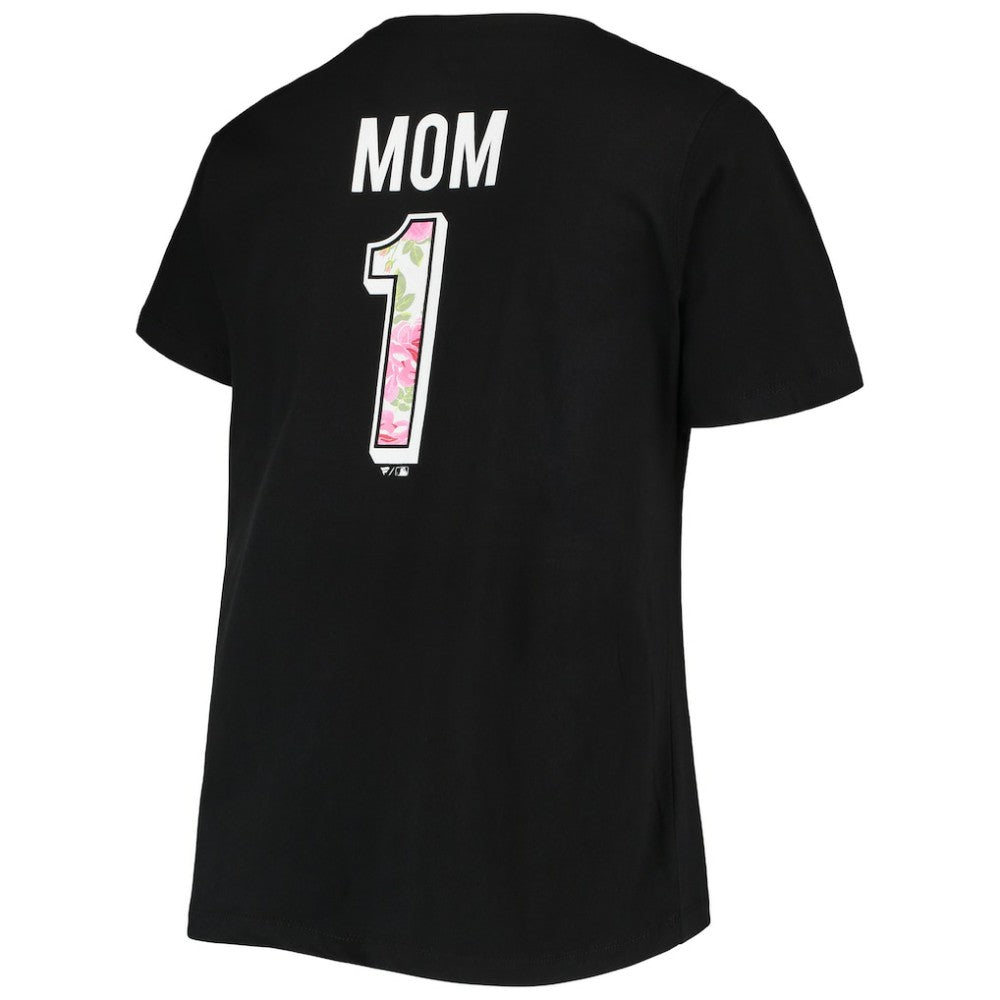 San Francisco Giants Women's Plus Size #1 Mom 2-Hit V-Neck T-Shirt - MLB T-shirts