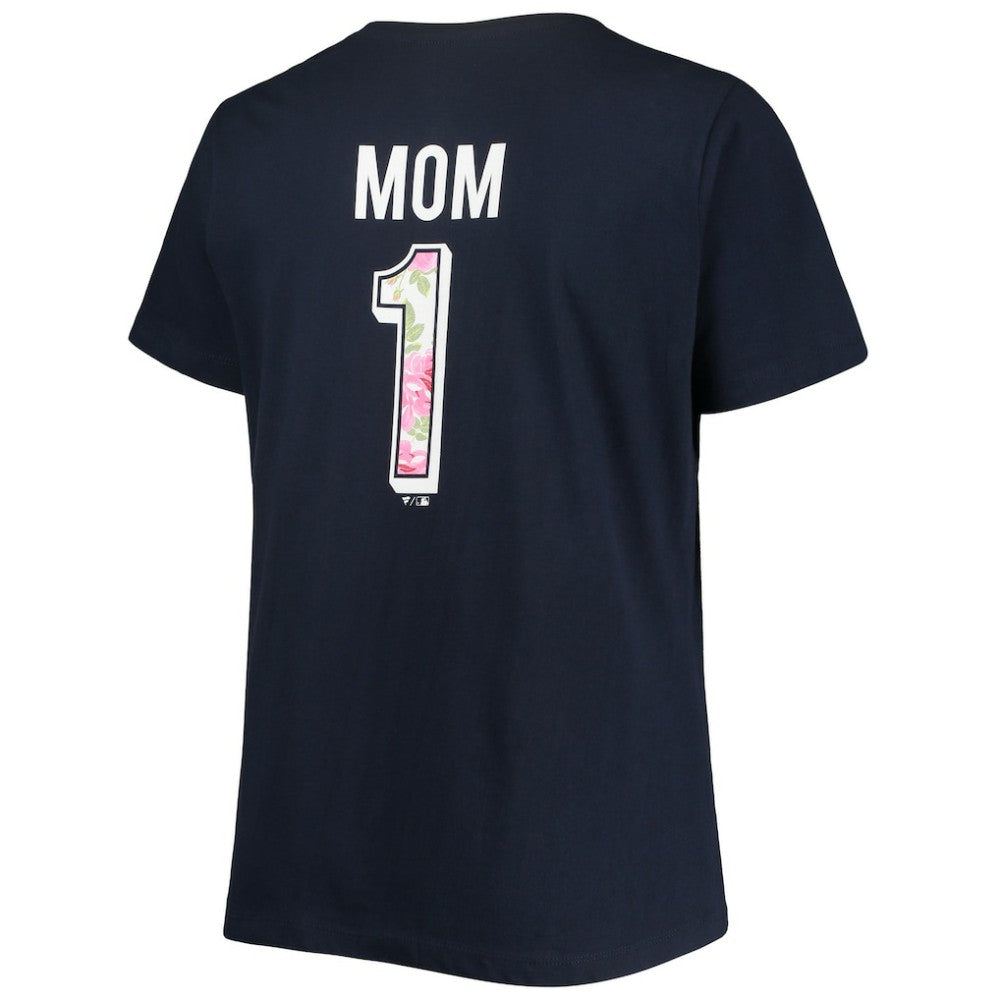 Boston Red Sox Women's Plus Size #1 Mom 2-Hit V-Neck T-Shirt - MLB T-shirts