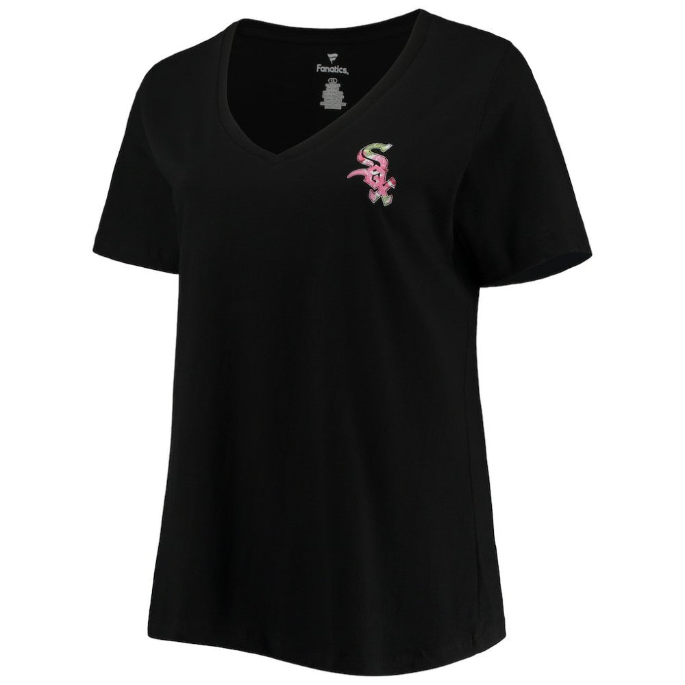 Chicago White Sox Women's Plus Size #1 Mom 2-Hit V-Neck T-Shirt - MLB T-shirts