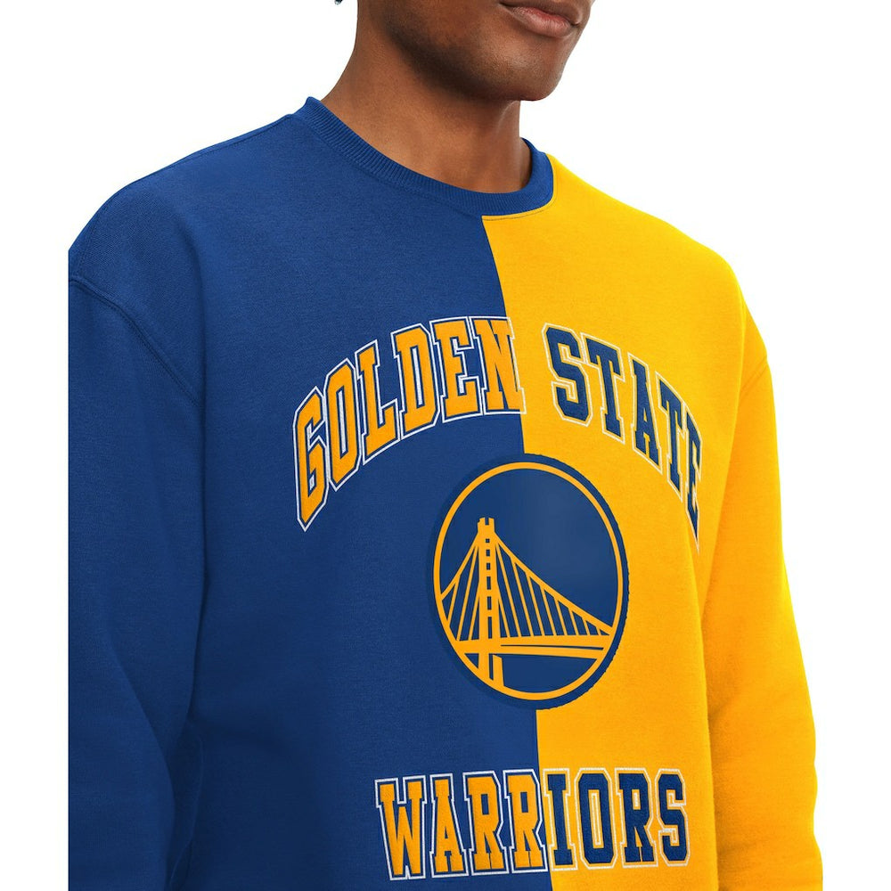 Royal/Yellow Golden State Warriors Tommy Jeans Keith Split Pullover Sweatshirt sale | NBA