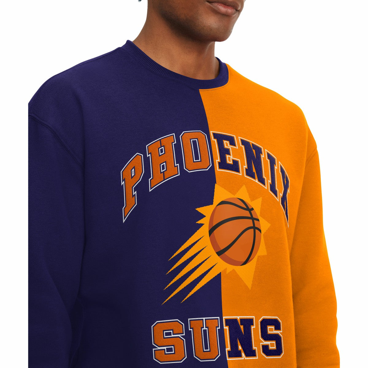 Purple/Orange Phoenix Suns Tommy Jeans Keith Split Pullover Sweatshirt | NBA