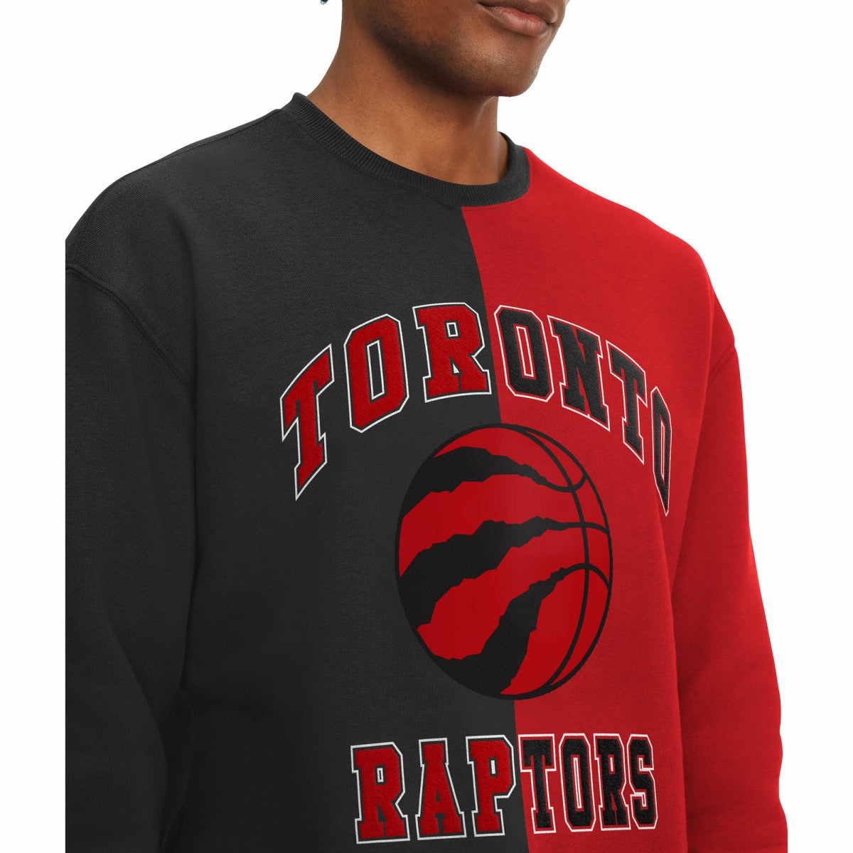 Red/Black Toronto Raptors Tommy Jeans Keith Split Pullover Sweatshirt | NBA