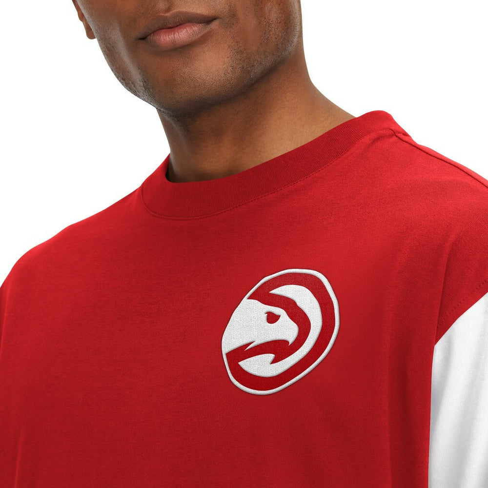 Red Atlanta Hawks Tommy Jeans Richie Color Block Long Sleeve T-Shirt | NBA