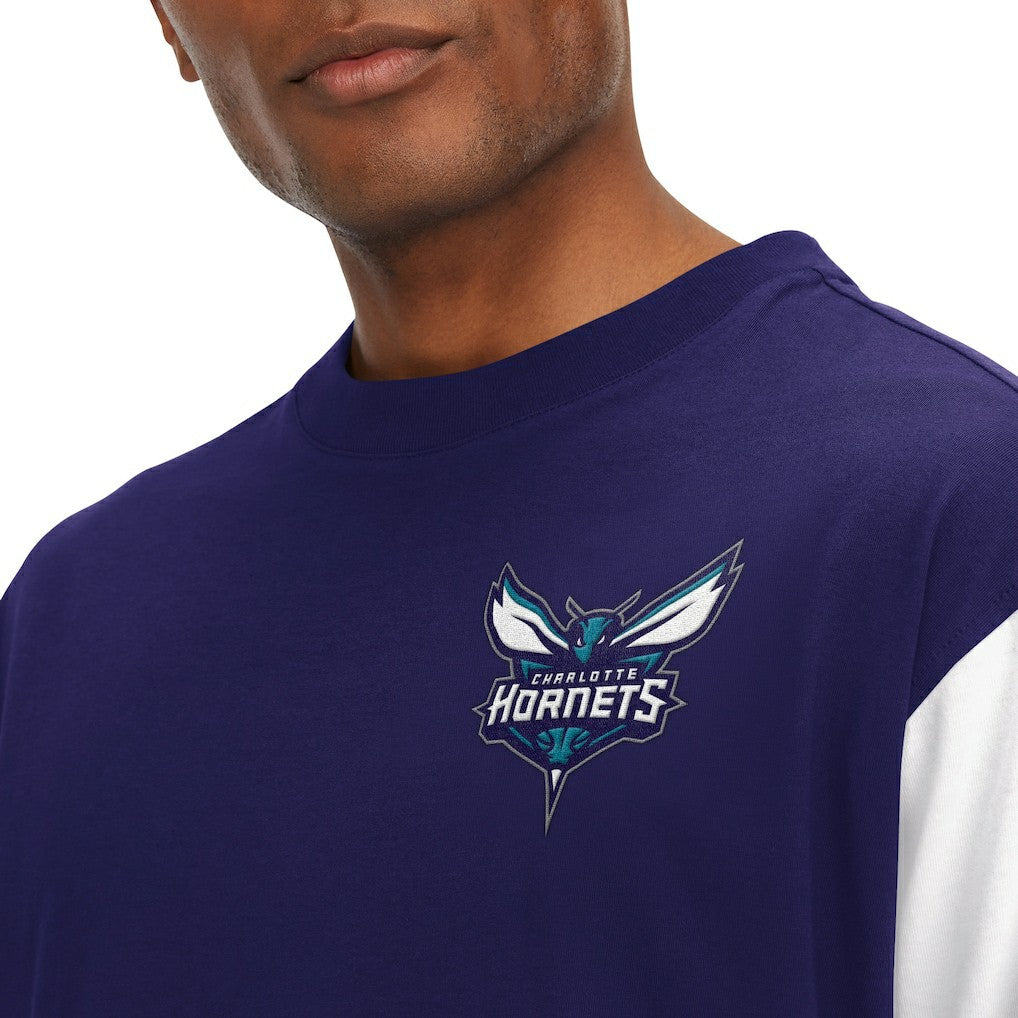 Purple Charlotte Hornets Tommy Jeans Richie Color Block Long Sleeve T-Shirt | NBA