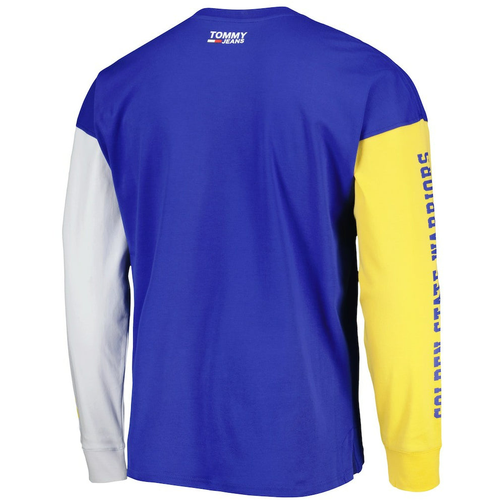 Royal Golden State Warriors Tommy Jeans Richie Color Block Long Sleeve T-Shirt sale | NBA
