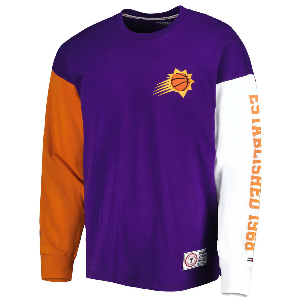 Purple Phoenix Suns Tommy Jeans Richie Color Block Long Sleeve T-Shirt | NBA