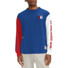 Royal Philadelphia 76ers Tommy Jeans Richie Color Block Long Sleeve T-Shirt | NBA