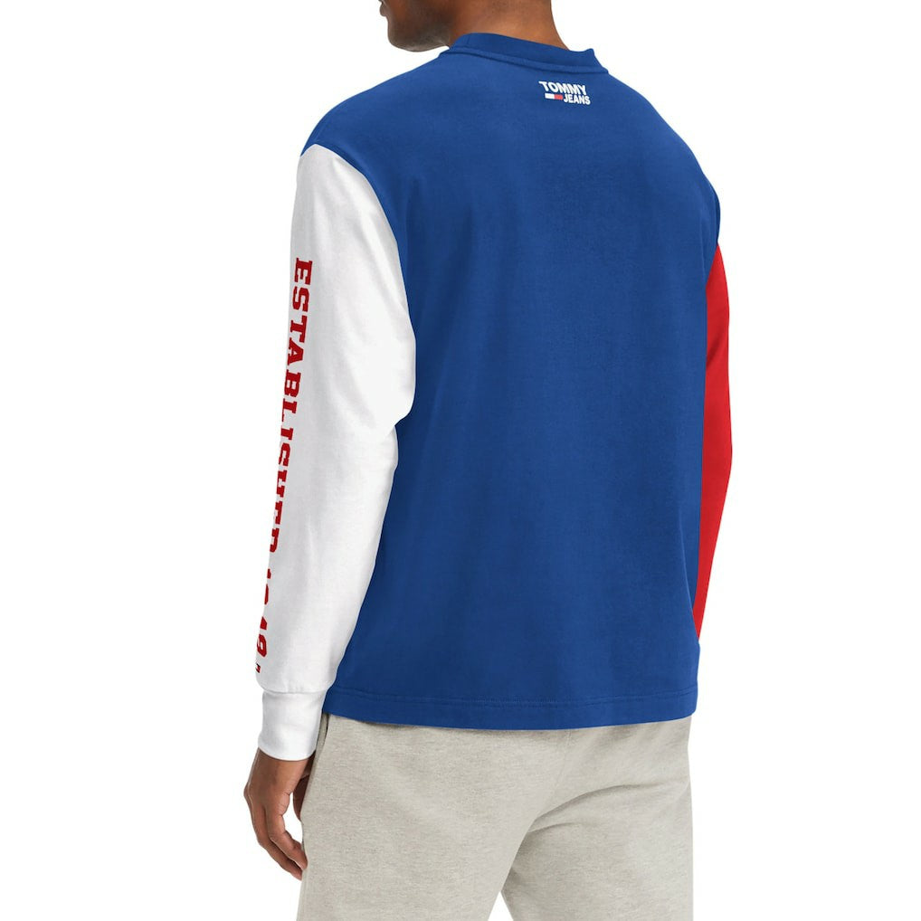 Royal Philadelphia 76ers Tommy Jeans Richie Color Block Long Sleeve T-Shirt | NBA