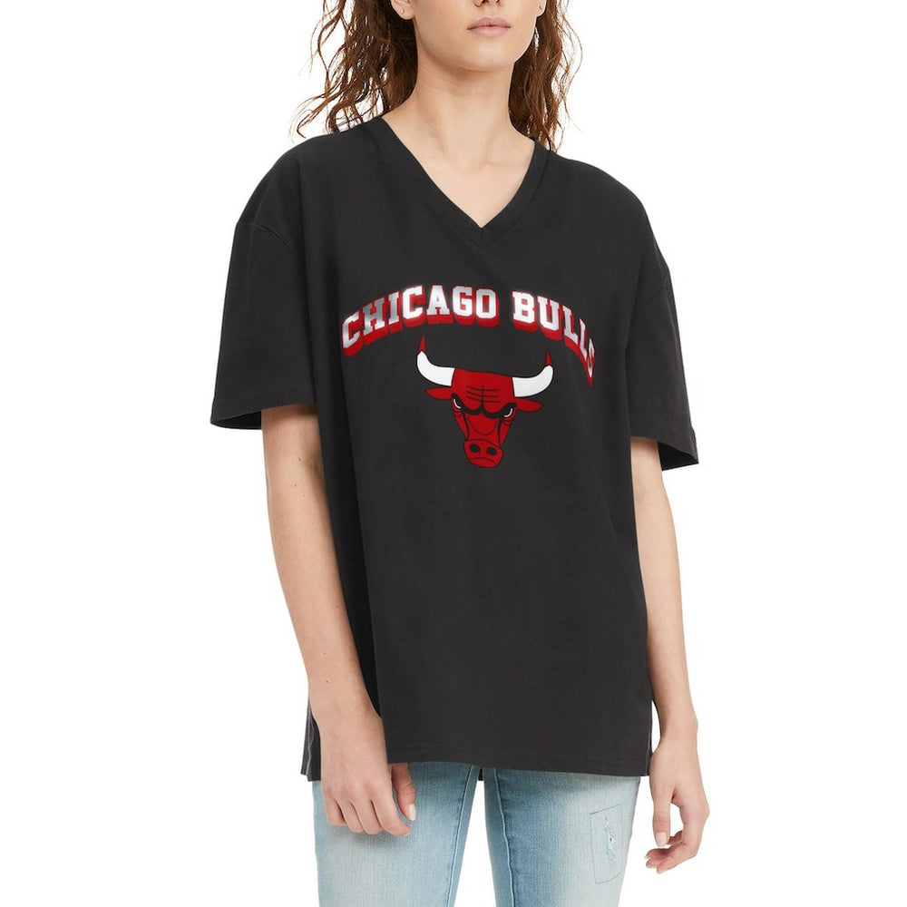 Black Chicago Bulls Tommy Jeans Women's Ashley V-Neck T-Shirt sale | NBA