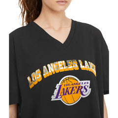 Black Los Angeles Lakers Tommy Jeans Women's Ashley V-Neck T-Shirt | NBA