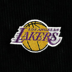 Black Los Angeles Lakers Touch Women's End Line Velour Pullover Hoodie | NBA